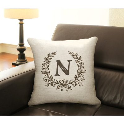 Arredondo Striped Throw Pillow The N' Bright Letter Throw Pillow | The